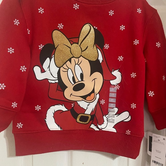 NWT Disney Minnie Mouse Holiday Sweatshirt - Picture 4 of 8